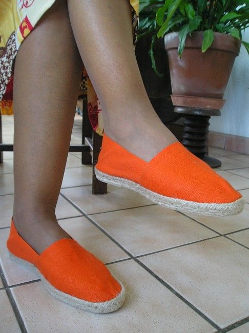 espadrille orange sénior