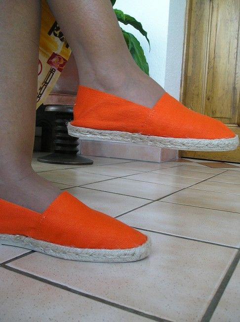 espadrille orange sénior