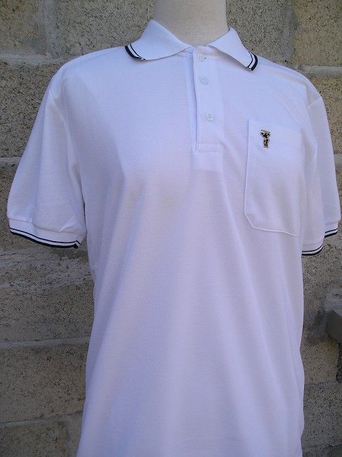 polo blanc manches courtes