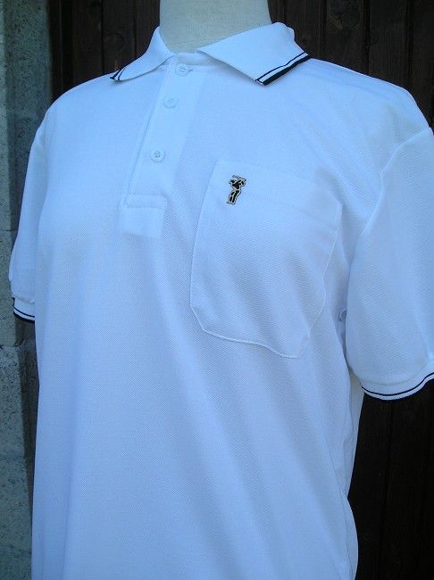 polo blanc manches courtes