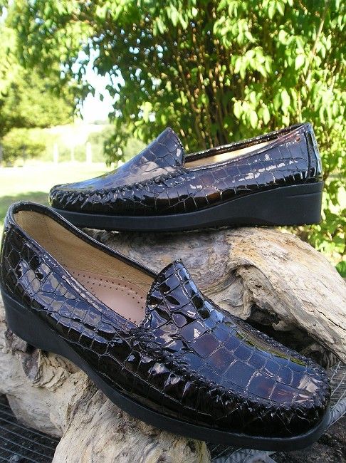 mocassin croco marron sénior