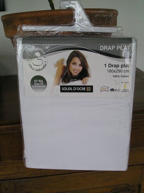 drap plat 180x290 personne âgée