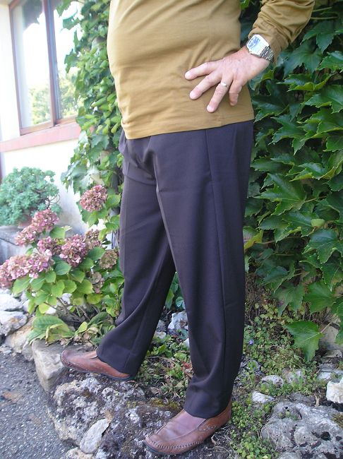 pantalon 100% polyester taille élastiquée 3 ème âge