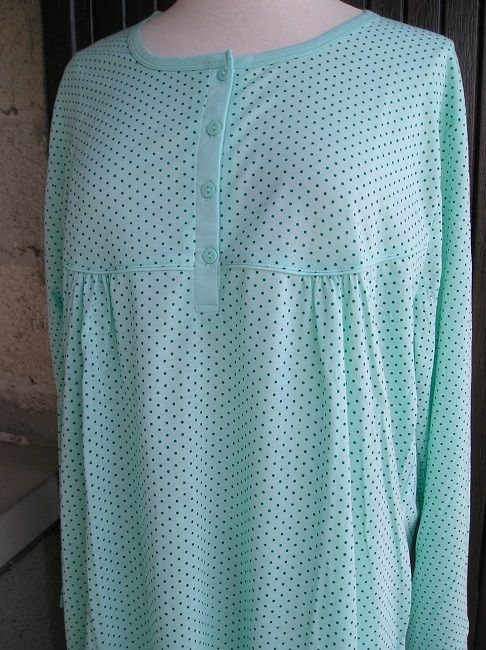 chemise de nuit manches longues printemps-été sénior