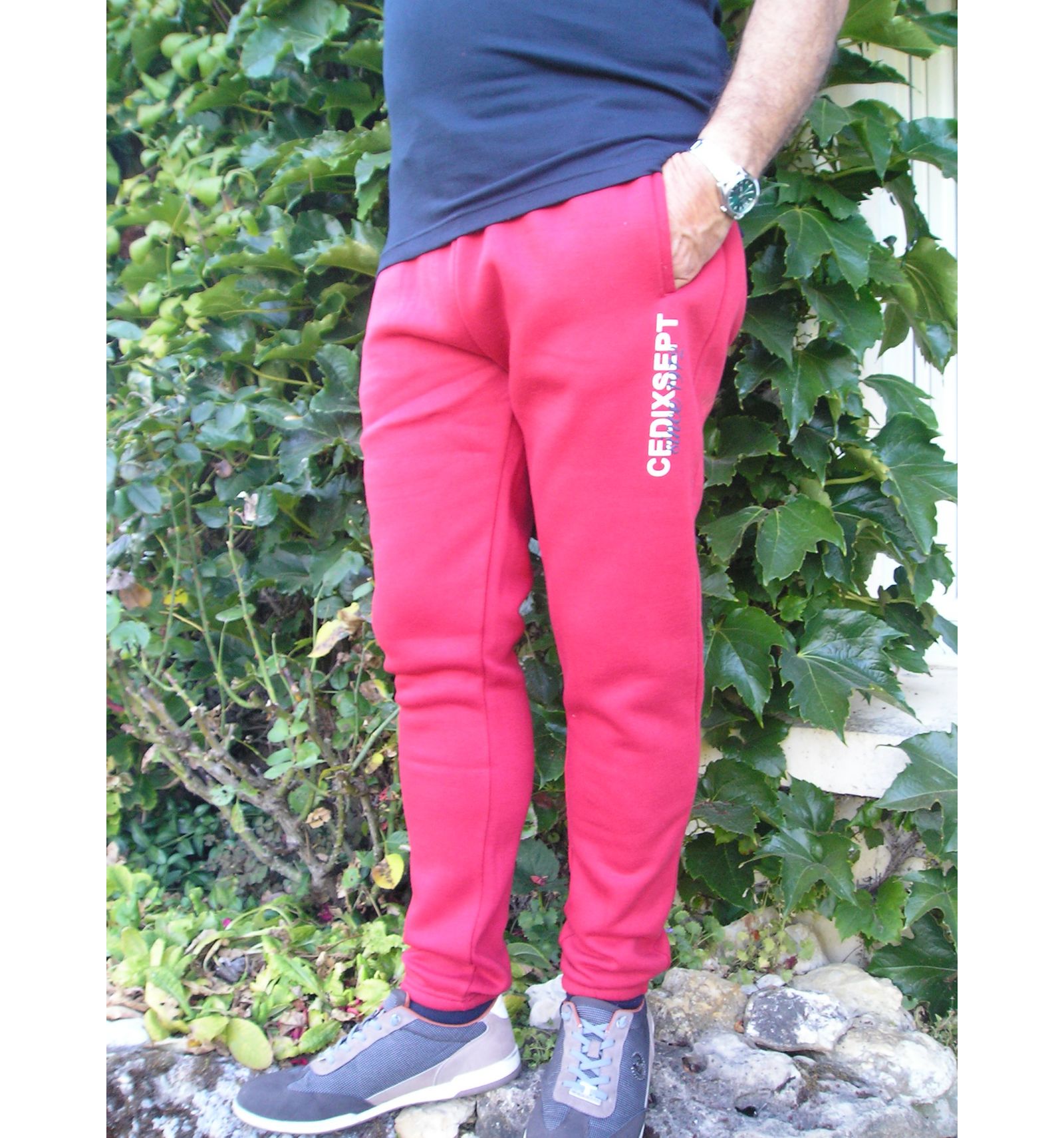Pantalon jogging rouge hotsell