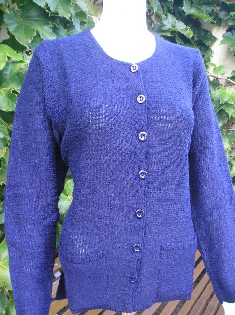 cardigan bouclette marine