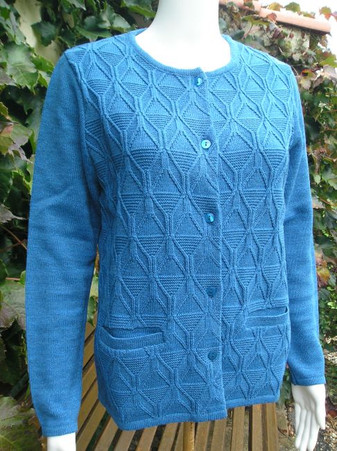 gilet-cardigan 100% acrylique personne âgée
