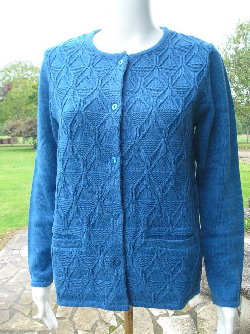 gilet-cardigan 100% acrylique personne âgée