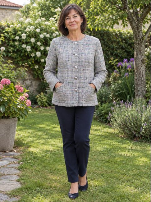 gilet cardigan personne âgée