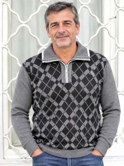 polo zippé sénior